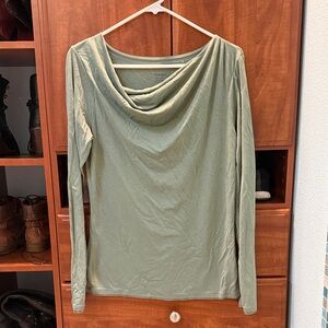 Toad & CO Elegant Green Women's Cowl Neck Top